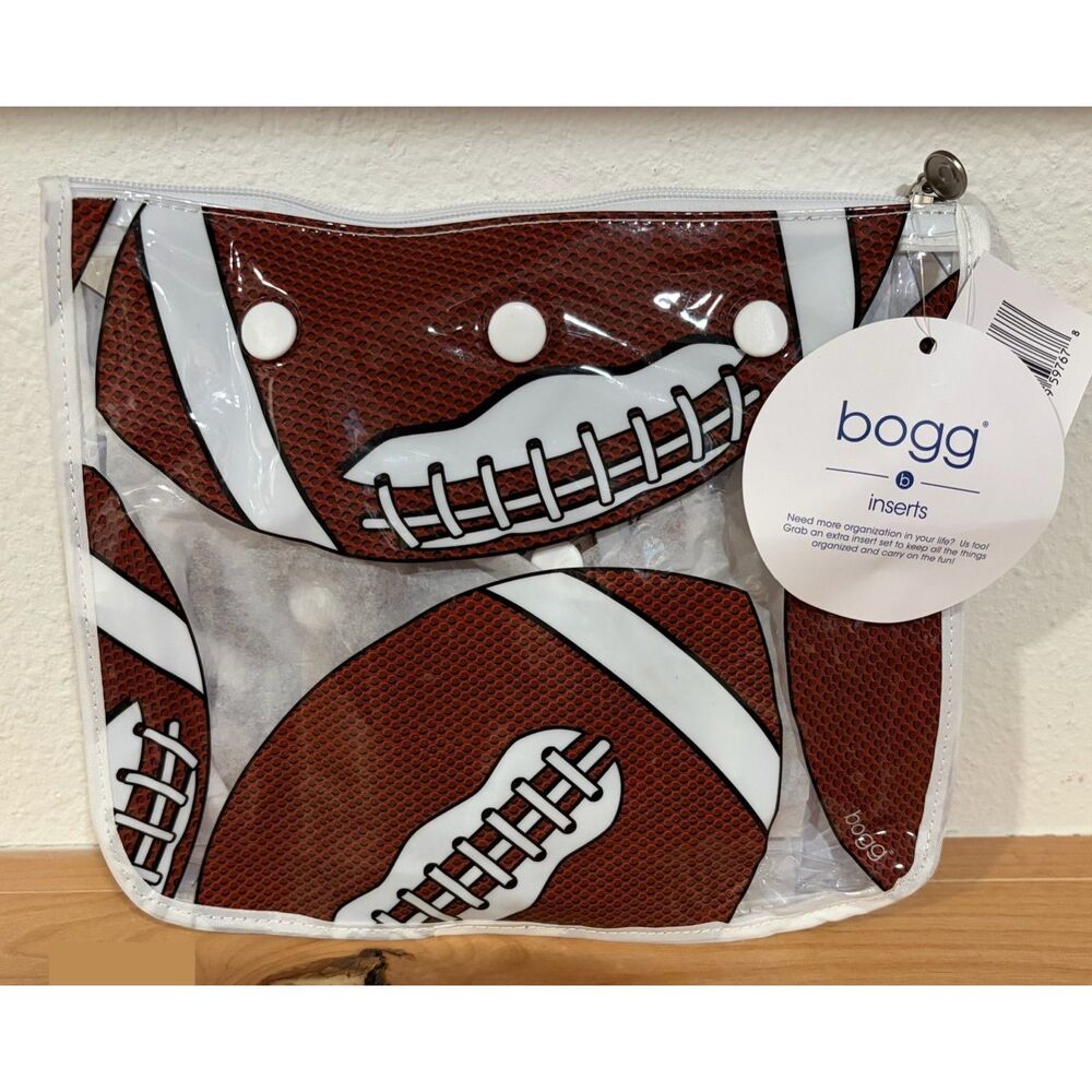 Bogg Bag Large Inserts in Football Pattern NWT